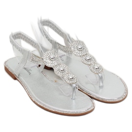 Sandalias plateadas ST3107 Silver gris 1