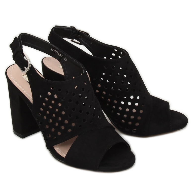 Sandalias caladas negras WED557 Negro 2 Sandalias caladas negras WED557 Negro 2