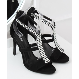 Sandalias negras de tacón alto B-60 Negro 1