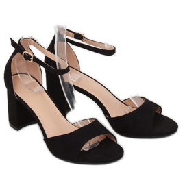 Sandalias de tacón negras VV-24 Black negro 1