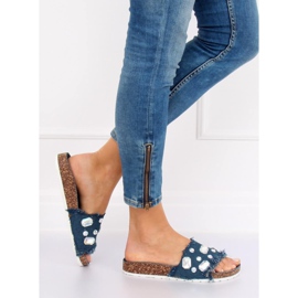 CK100 D.BLUE pantuflas jeans azul marino 1