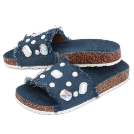 CK100 D.BLUE pantuflas jeans azul marino 2