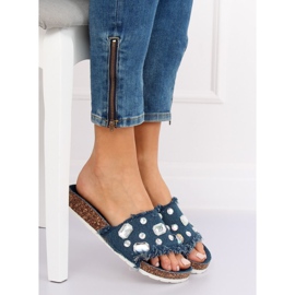 CK100 D.BLUE pantuflas jeans azul marino 3
