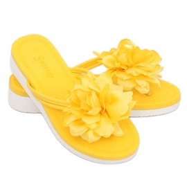Chanclas amarillas con flor CK103 Amarillo 1 Chanclas amarillas con flor CK103 Amarillo 1