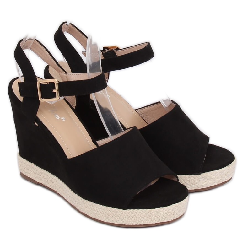 Negro Sandalias con cuña negro FD-5M14 Negro 1