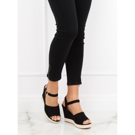Negro Sandalias con cuña negro FD-5M14 Negro 3