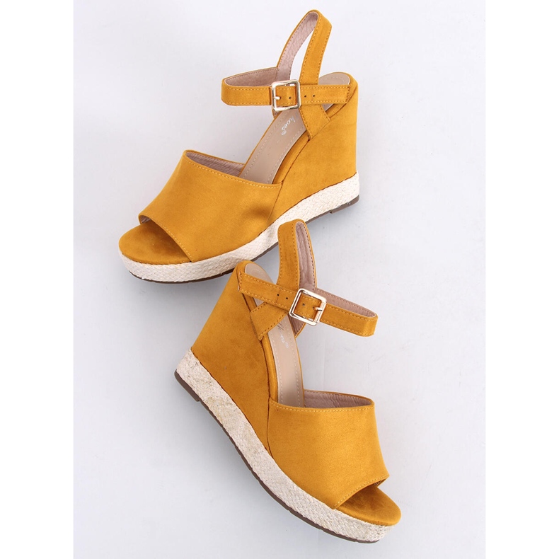 Amarillo Sandalias de cuña FD-5M14 Amarillo 2