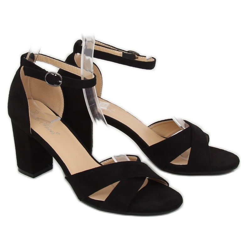 Negro FH-3M26 Sandalias negras en el poste 1