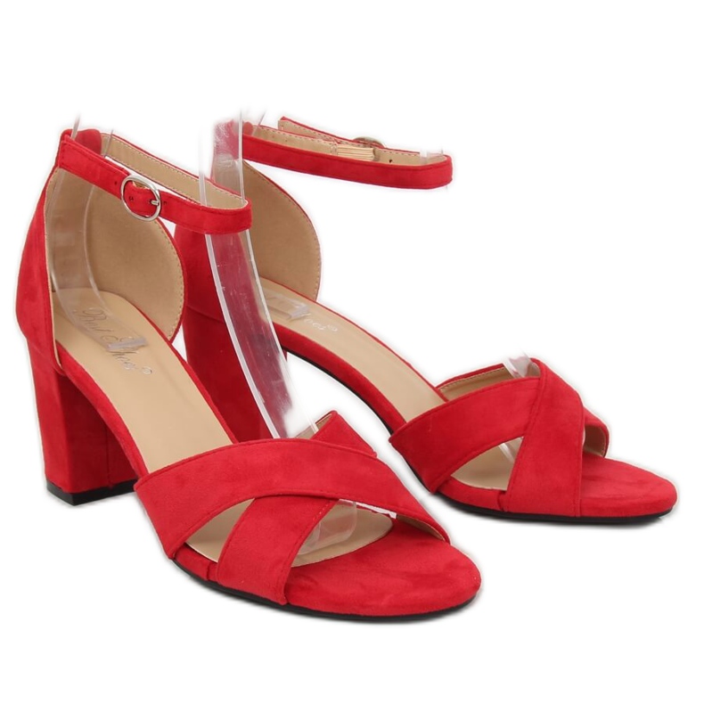 Rojo FH-3M26 Sandalias rojas en el poste 1