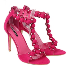 Sandalias fucsia de tacón alto GH-5A5733 Fucsia rosado 3