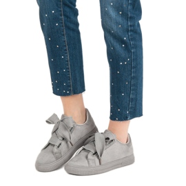 Bella Paris Zapatos deportivos de gamuza gris 1