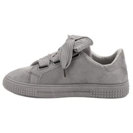 Bella Paris Zapatos deportivos de gamuza gris 6