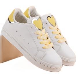 Calzado deportivo con cordones blanco 1