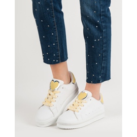 Calzado deportivo con cordones blanco 2