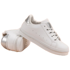 Calzado deportivo con cordones blanco 6