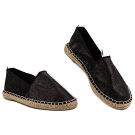 Cm Paris Alpargatas negras con purpurina negro 2