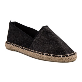 Cm Paris Alpargatas negras con purpurina negro 5