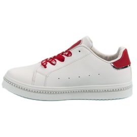 Calzado deportivo con cordones blanco 1