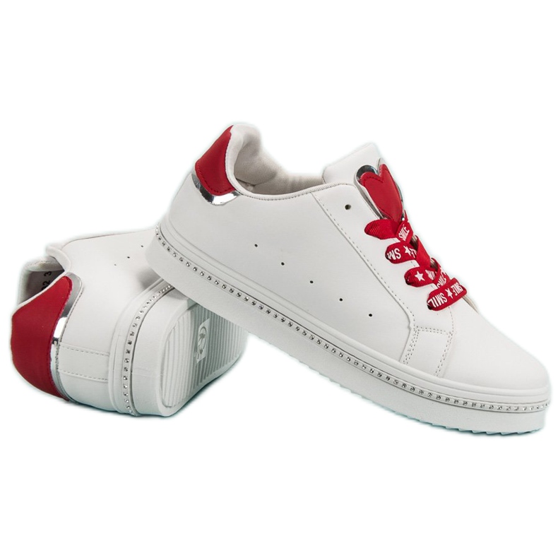 Calzado deportivo con cordones blanco 2
