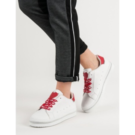 Calzado deportivo con cordones blanco 4