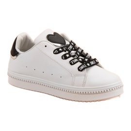 Calzado deportivo con cordones blanco 4