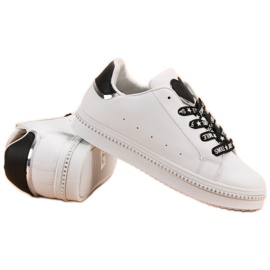 Calzado deportivo con cordones blanco 6