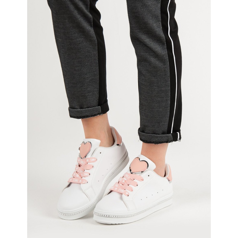 Calzado deportivo con cordones blanco 1