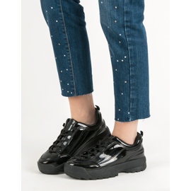 Zapatillas de charol negras negro 4