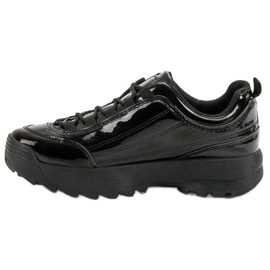 Zapatillas de charol negras negro 1