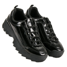 Zapatillas de charol negras negro 3