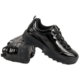 Zapatillas de charol negras negro 2