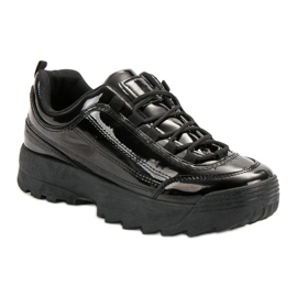 Zapatillas de charol negras negro 6