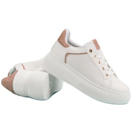 Zapatos deportivos con purpurina blanco 6