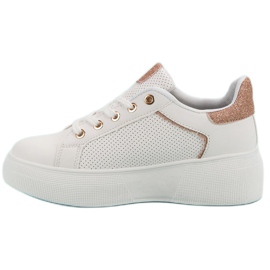 Zapatos deportivos con purpurina blanco 5