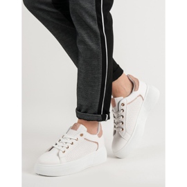 Zapatos deportivos con purpurina blanco 2