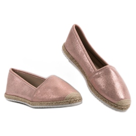 Lucky Shoes Alpargatas con purpurina rosa rosado 2