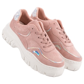 Zapatillas rosas de moda rosado 7