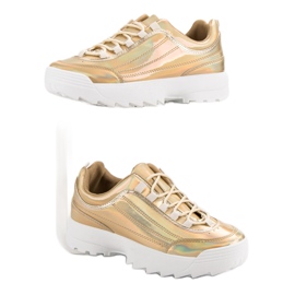 Zapatillas Holo lacadas en oro dorado 4