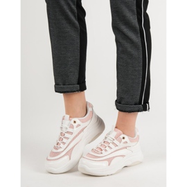 Zapatillas en blanco y rosa rosado 1
