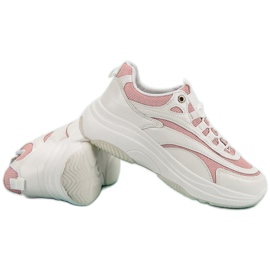 Zapatillas en blanco y rosa rosado 5