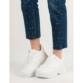 Kylie Zapatillas en la plataforma blanco 1