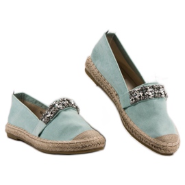 Bestelle Alpargatas de Ante con Cristales verde 2