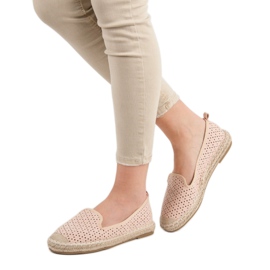 Lucky Shoes Señores calados en polvo rosado 2