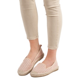 Lucky Shoes Señores calados en polvo rosado 1