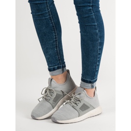 Calzado deportivo sin cordones gris 1