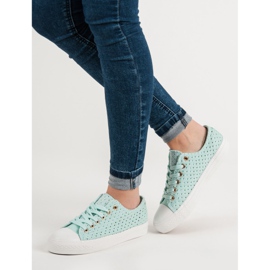 Zapatillas de textil menta verde 1