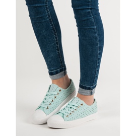 Zapatillas de textil menta verde 6