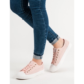 Zapatillas rosadas de textil rosado 3