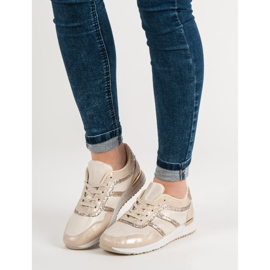 Zapatos deportivos con purpurina amarillo 5
