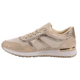 Zapatos deportivos con purpurina amarillo 2